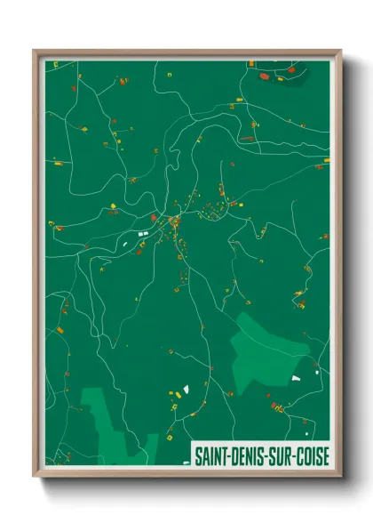 Une affiche de carte sur Saint-Denis-sur-Coise