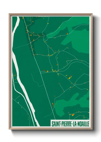 Une affiche de carte sur Saint-Pierre-la-Noaille