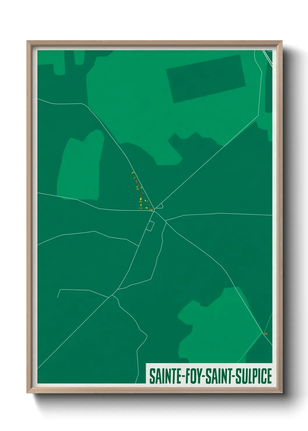 Un poster carteSainte-Foy-Saint-Sulpice