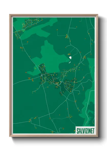 Une affiche de carte sur Salvizinet