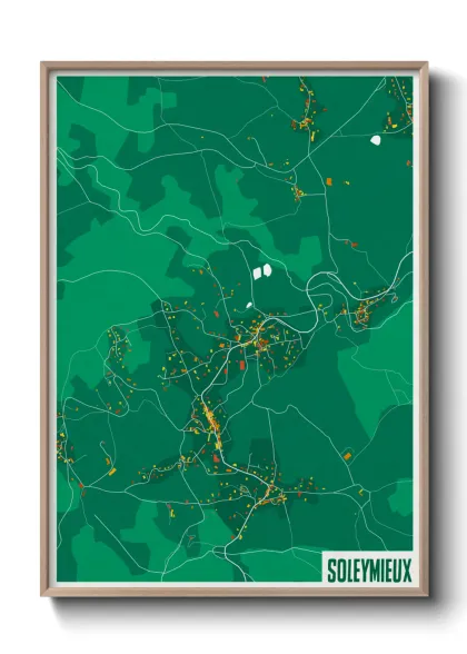 Une affiche de carte sur Soleymieux