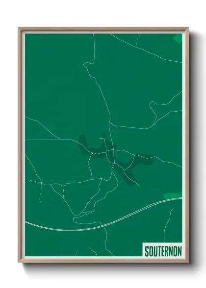 Une affiche de carte sur Souternon