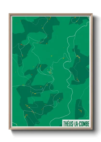 Une affiche de carte sur Thélis-la-Combe