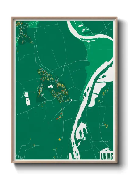 Une affiche de carte sur Unias