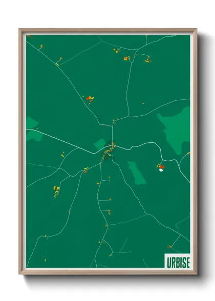 Une affiche de carte sur Urbise