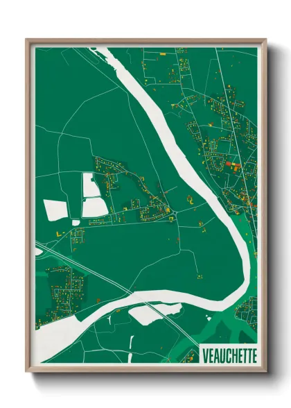 Une affiche de carte sur Veauchette