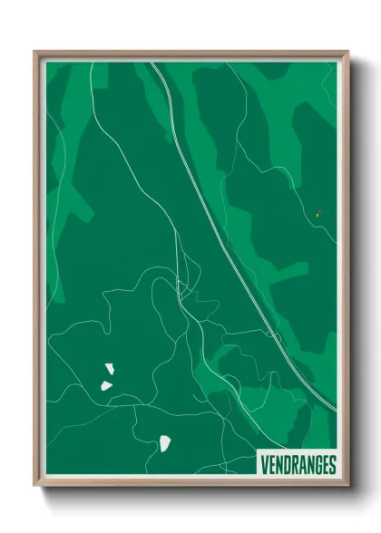 Une affiche de carte sur Vendranges