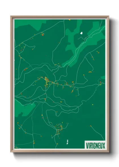 Une affiche de carte sur Virigneux