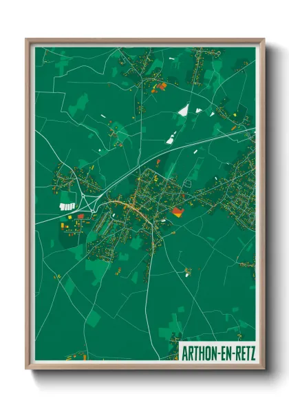 Une affiche de carte sur Arthon-en-Retz