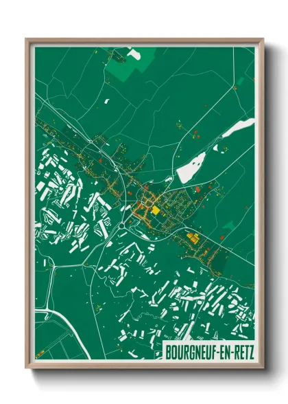 Une affiche de carte sur Bourgneuf-en-Retz