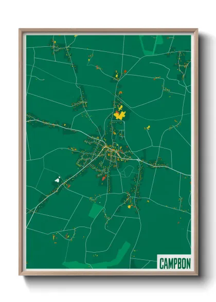 Une affiche de carte sur Campbon