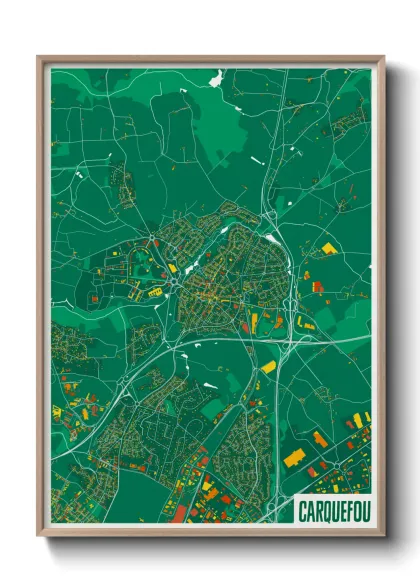 Une affiche de carte sur Carquefou