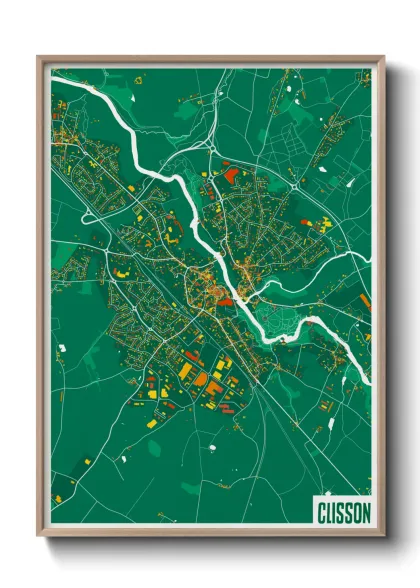 Une affiche de carte sur Clisson