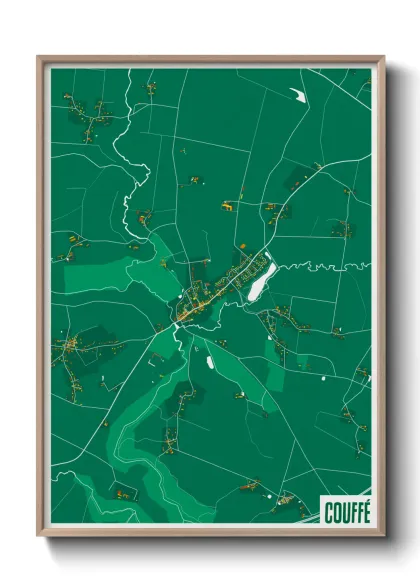 Une affiche de carte sur Couffé