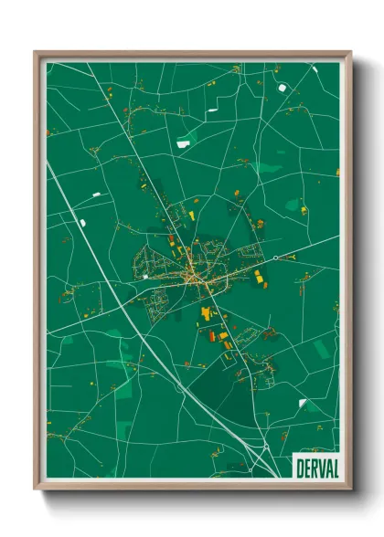 Une affiche de carte sur Derval