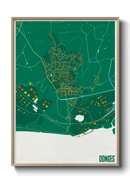 Une affiche de carte sur Donges