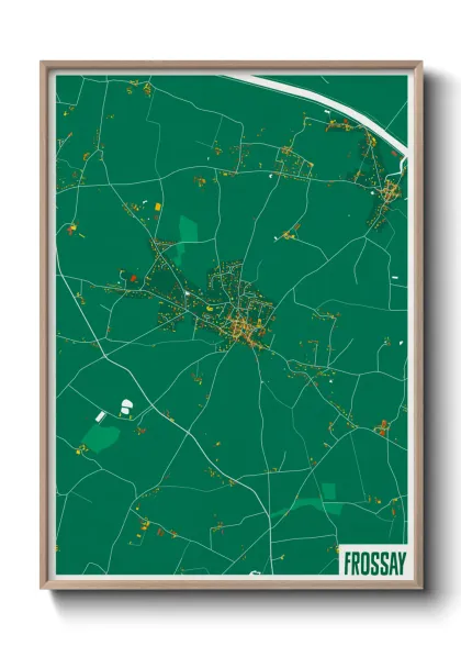 Une affiche de carte sur Frossay
