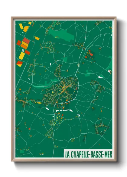 Une affiche de carte sur La Chapelle-Basse-Mer