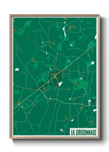 Une affiche de carte sur La Grigonnais