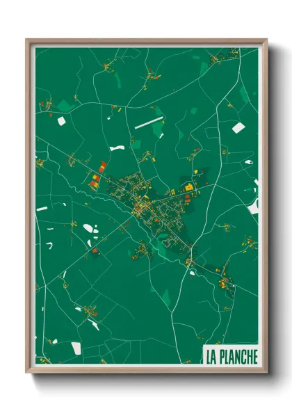 Une affiche de carte sur La Planche