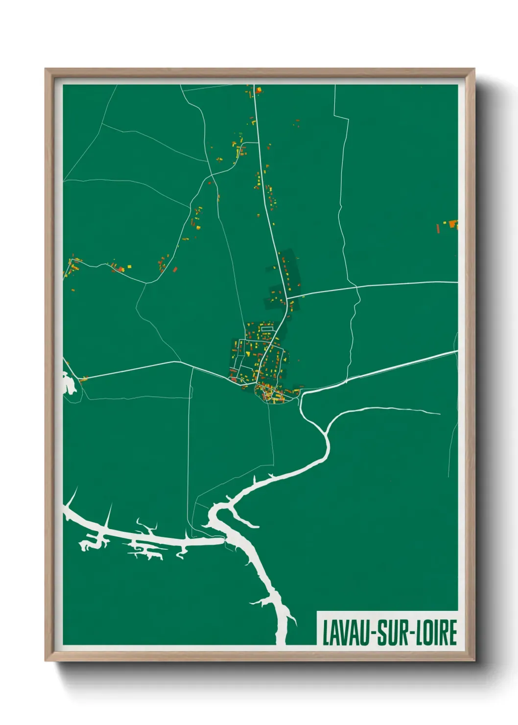 Un poster carteLavau-sur-Loire