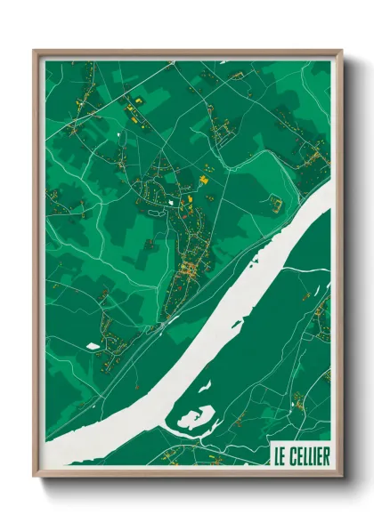 Une affiche de carte sur Le Cellier