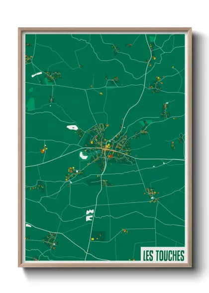 Une affiche de carte sur Les Touches