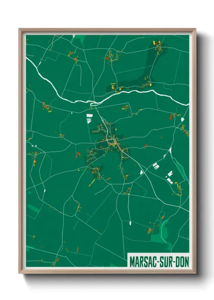 Une affiche de carte sur Marsac-sur-Don