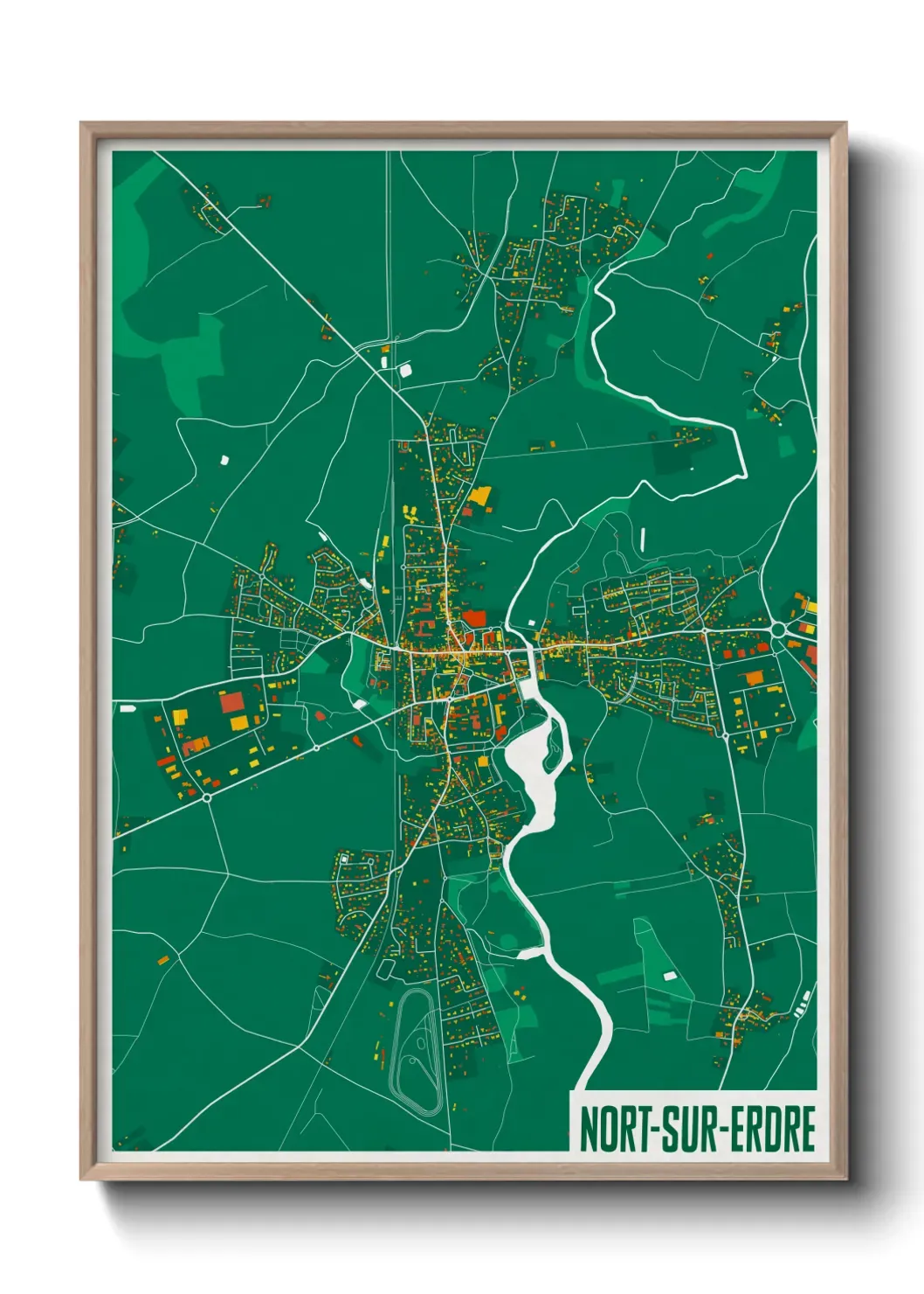 Un poster carte Nort-sur-Erdre