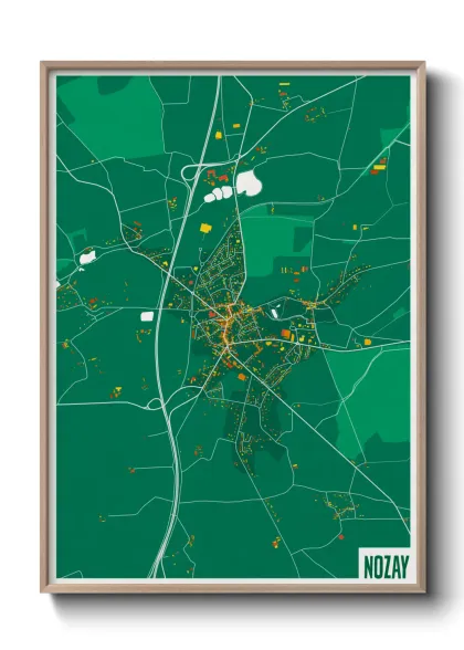 Une affiche de carte sur Nozay