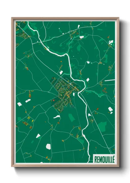Une affiche de carte sur Remouillé