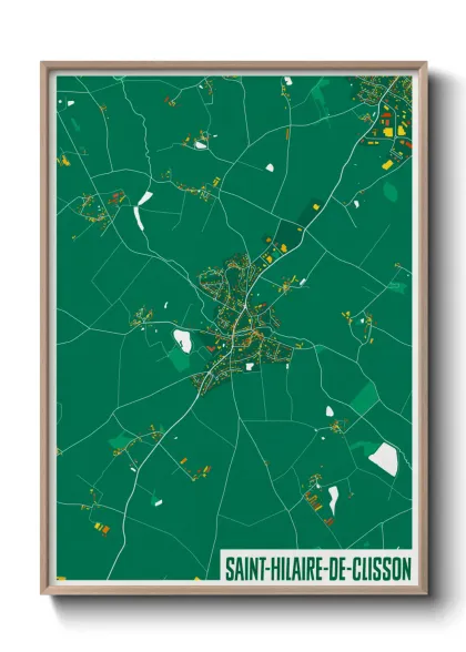 Une affiche de carte sur Saint-Hilaire-de-Clisson