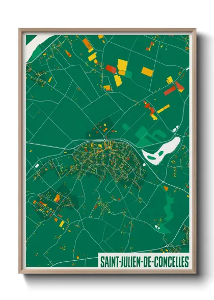 Une affiche de carte sur Saint-Julien-de-Concelles