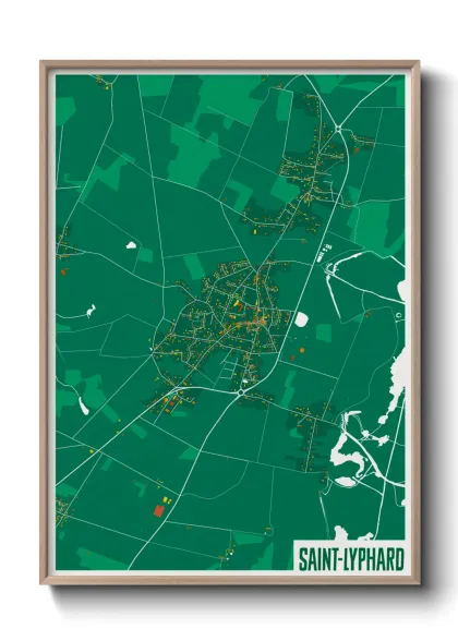 Une affiche de carte sur Saint-Lyphard