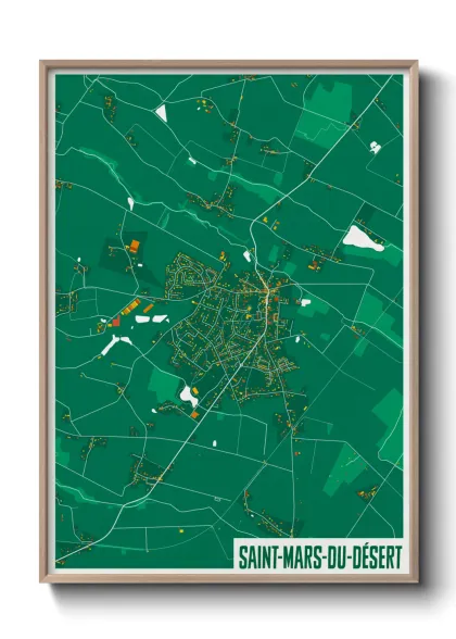 Une affiche de carte sur Saint-Mars-du-Désert