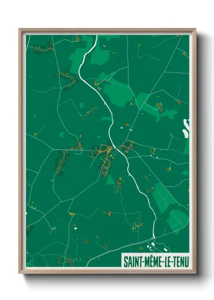 Une affiche de carte sur Saint-Même-le-Tenu