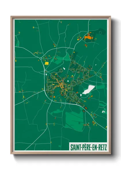 Une affiche de carte sur Saint-Père-en-Retz