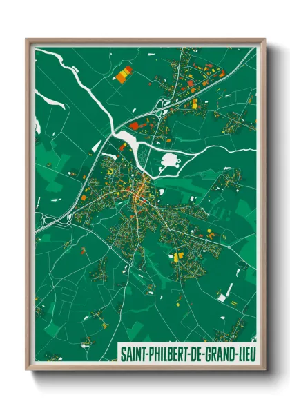 Une affiche de carte sur Saint-Philbert-de-Grand-Lieu