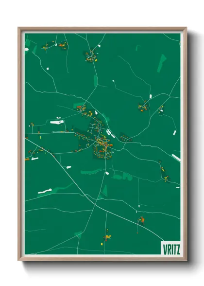 Une affiche de carte sur Vritz
