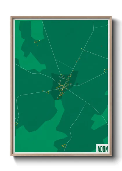 Une affiche de carte sur Adon