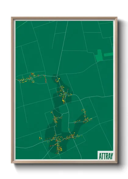 Une affiche de carte sur Attray