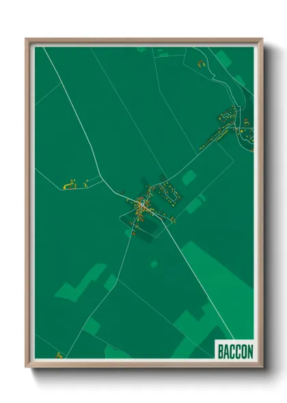 Une affiche de carte sur Baccon