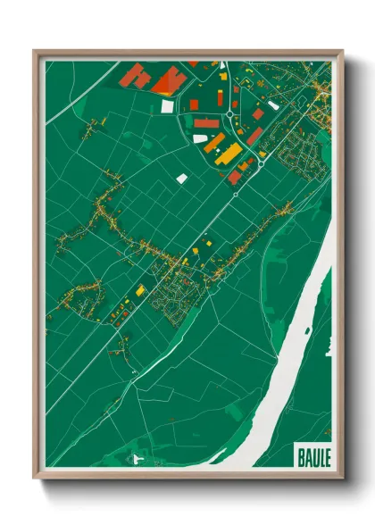 Une affiche de carte sur Baule