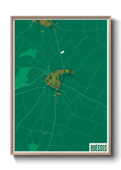 Une affiche de carte sur Boësses