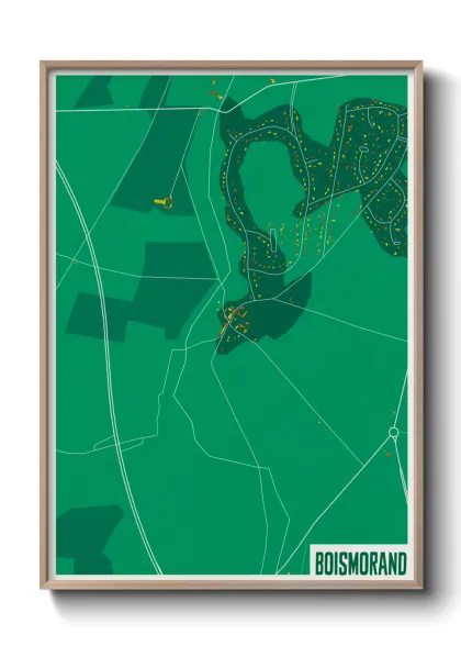 Une affiche de carte sur Boismorand