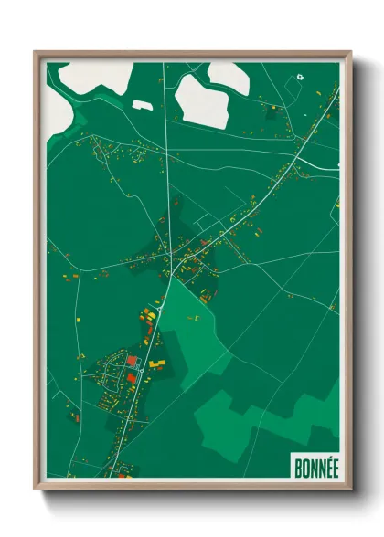 Une affiche de carte sur Bonnée