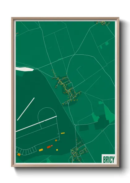 Une affiche de carte sur Bricy