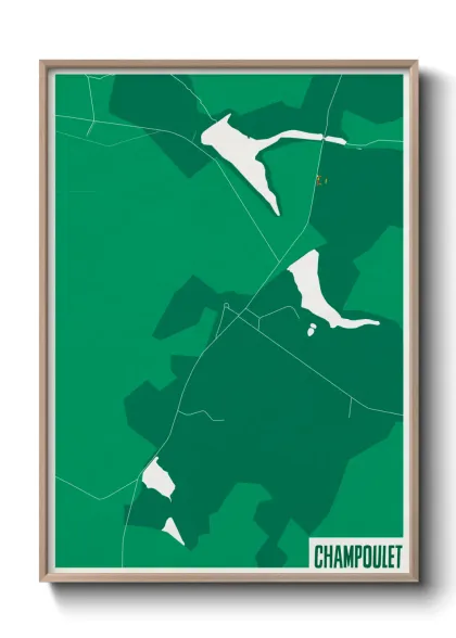 Une affiche de carte sur Champoulet