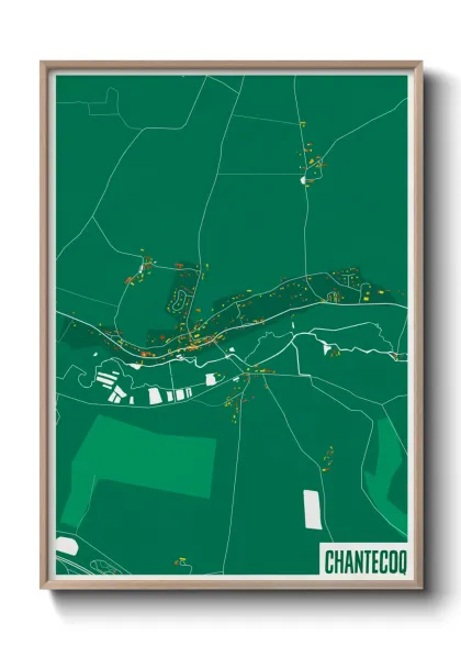 Une affiche de carte sur Chantecoq