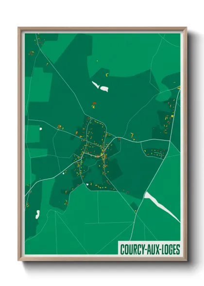 Une affiche de carte sur Courcy-aux-Loges